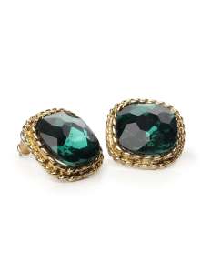 Add some subtle glam with Simon's emerald earrings.